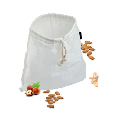 Good price Reusable Food Grade 200 Micron Organic linen Nut Milk Filter Bag online